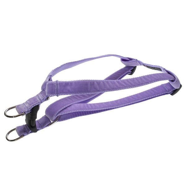 Sassy Dog Wear Velvet Lavender Dog Harness Adjusts 18-24 in. Medium VELVET LAVENDER3-H